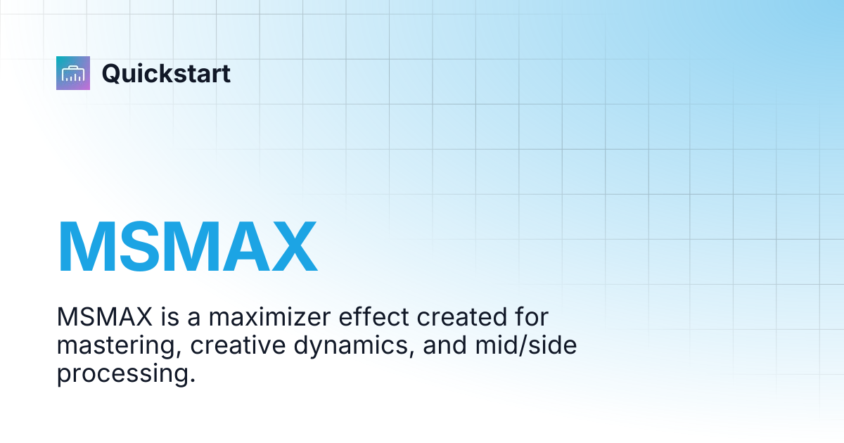 MSMAX | TWISTED TOOLS | Quickstart