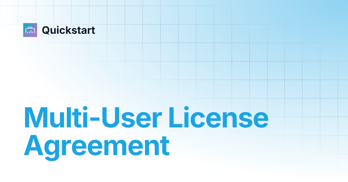 Multi-User License Agreement | TWISTED TOOLS | Quickstart
